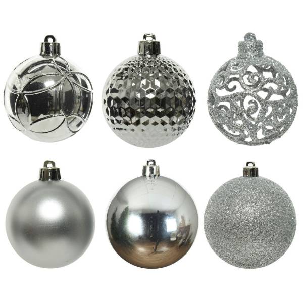 Location de Décoration et Boule de Sapin de Noël Argent x100