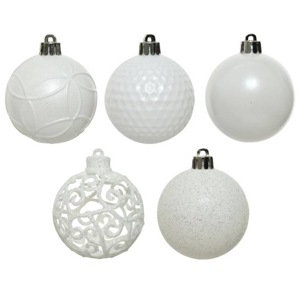 Location de Décoration et Boule de Sapin de Noël Blanche x100