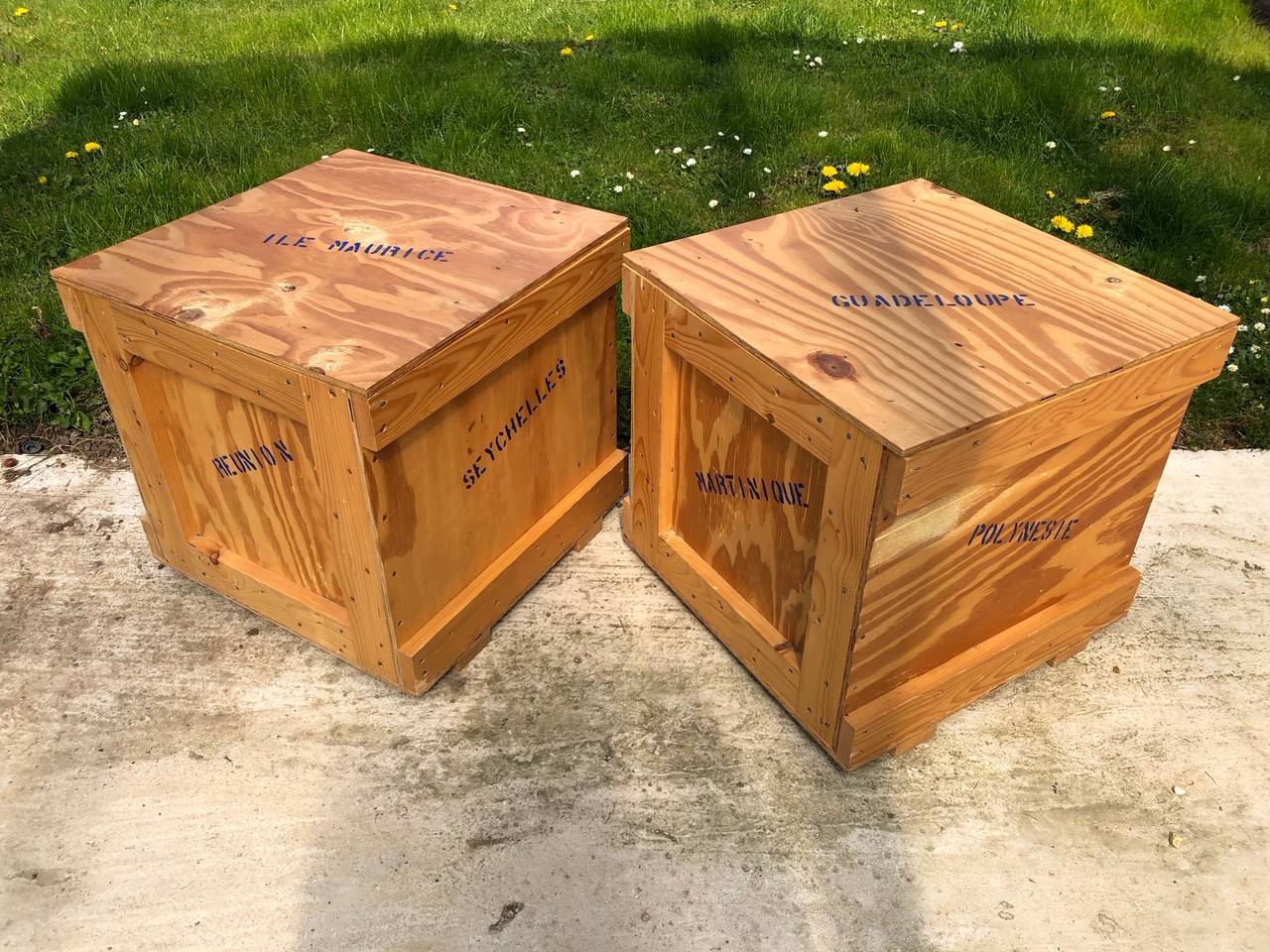 Caisse en bois Cargo pour événement à Thème à Paris