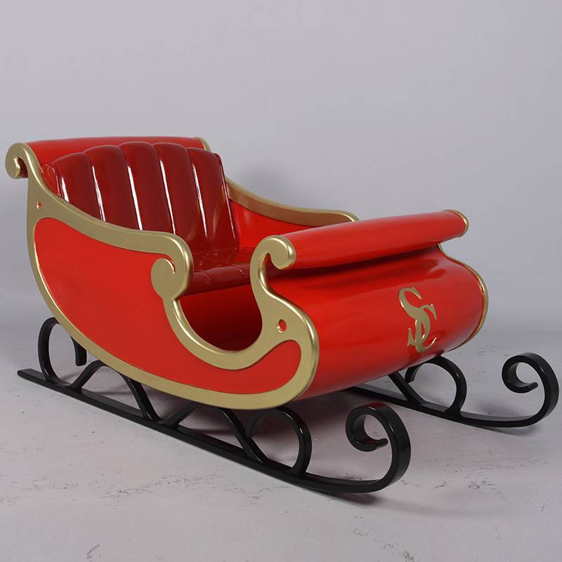 Location de traineau de Noel rouge et Or à Paris