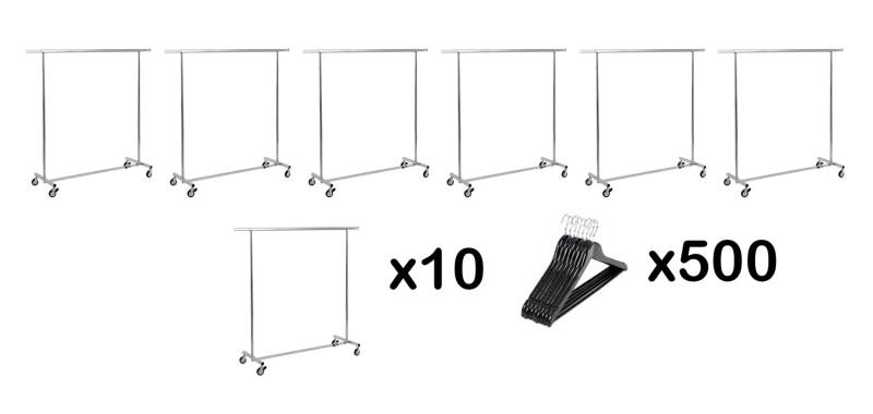 Location de 10 portants pour vestes et manteaux dans le Val d'Oise