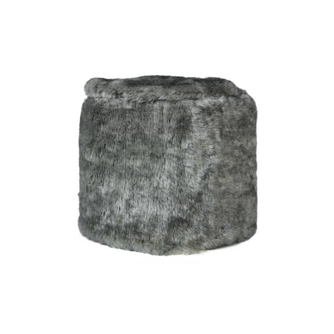 Location de Pouf fourrure Gris