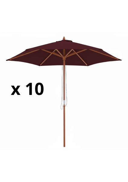 Louer un pack de 10 parasols bordeaux pour évènement en région parisienne