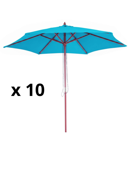 Louer 10 parasols bleus pour évènement extérieur en région parisienne