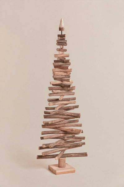 Sapin de Noël en teck à louer pour évènement en région parisienne