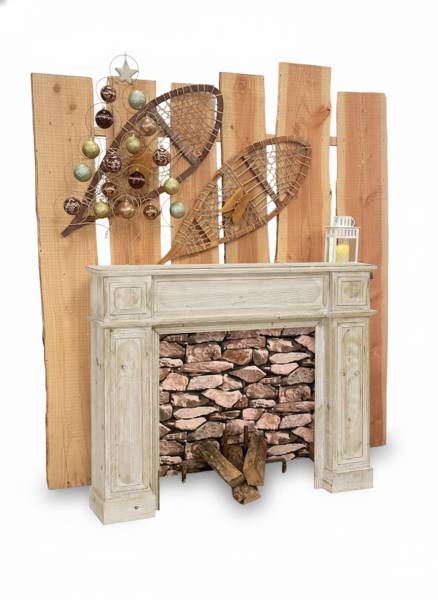 Location fausse cheminé de noël pour décoration thème noël à Paris 75  