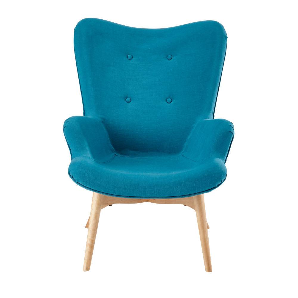 Location de fauteuil Bleu pétrole Scandinave en Ile de France