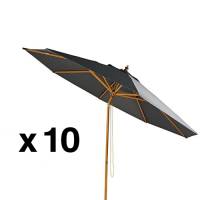 Louer un pack de 10 parasols gris foncé en région parisienne