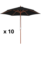 Louer un pack de 10 parasols noirs pour évènements en région parisienne
