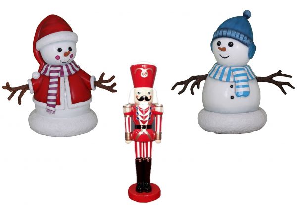 Location de Bonhomme de Neige et Casse Noisette pour décoration de Noel en région parisienne